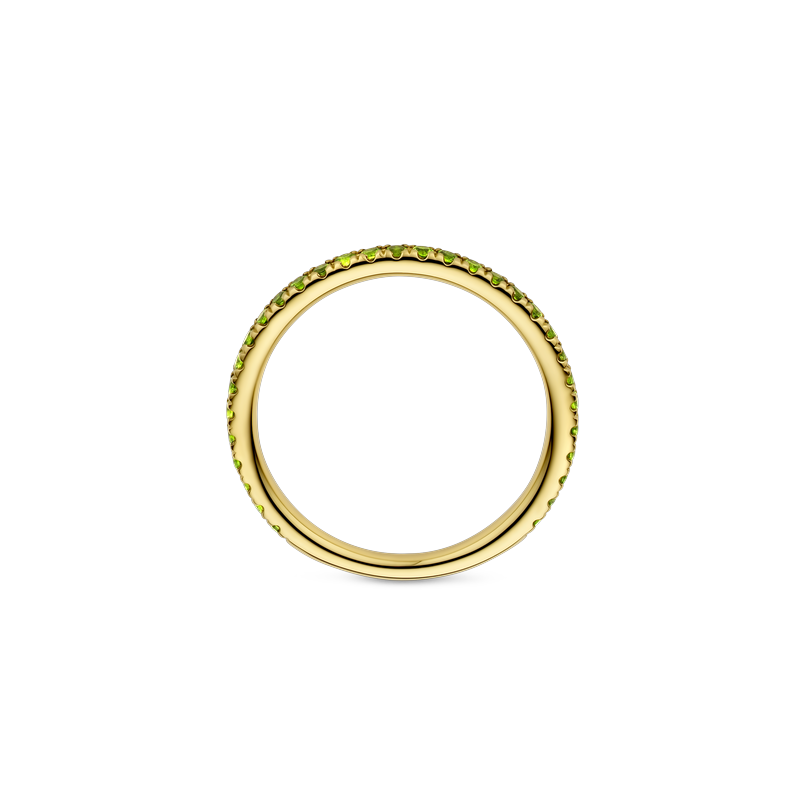 Ring alliance geel goud met 0.39ct tsavorite