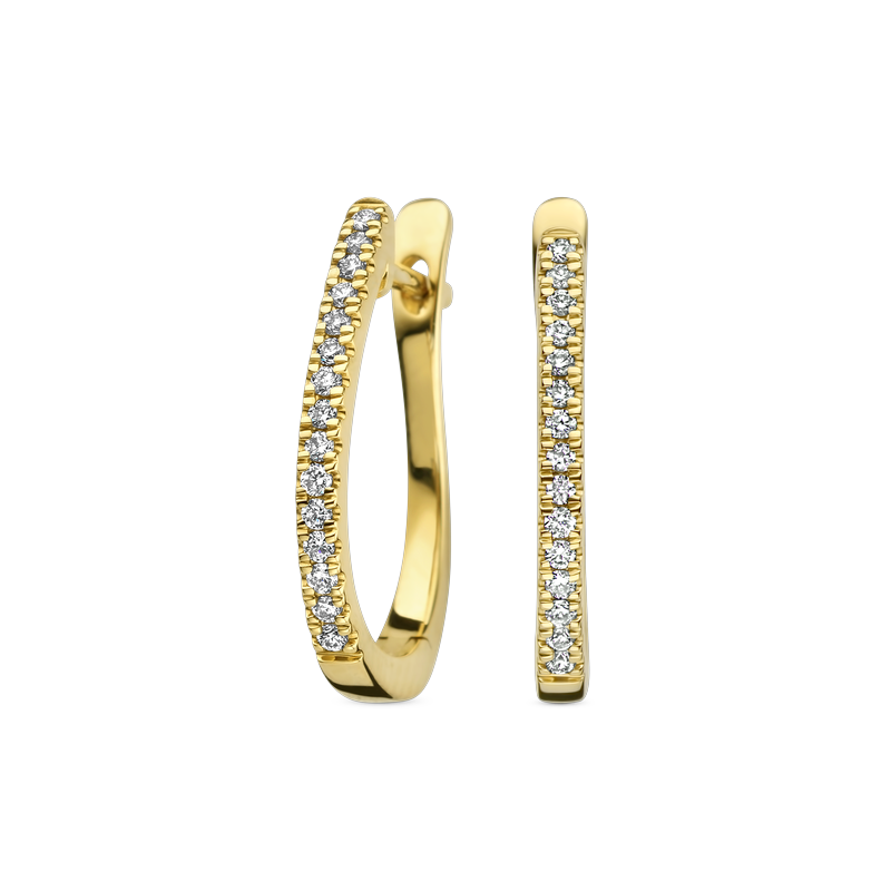 Oorbellen · Vander Avort ICON · creool met diamant