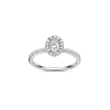 Ring entourage wit goud met 0.65ct diamant